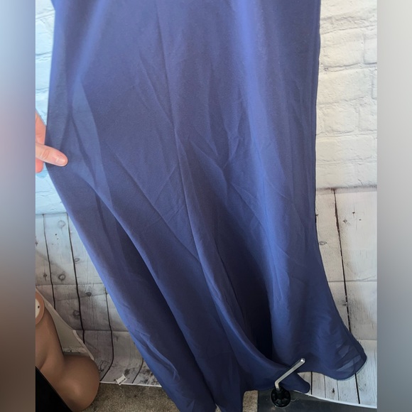 Bari Jay dark blue bedazzled sleeveless long polyester formal dress size 3/4 - Picture 11 of 12